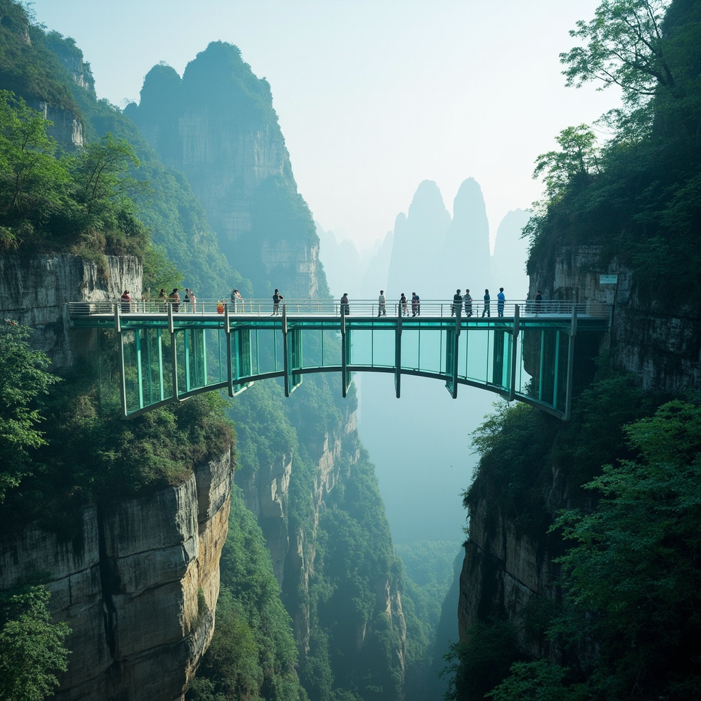 张家界：天门山玻璃栈道的惊险之旅