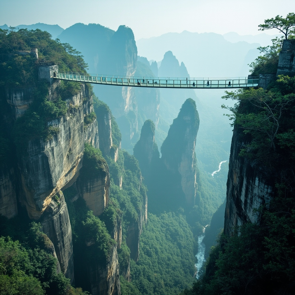 张家界：天门山玻璃栈道的惊险之旅